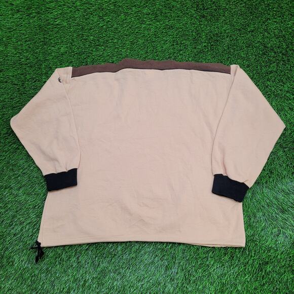Vintage 80s Hang-Ten Sweatshirt Womens 2XL 25x25 Beige Boxy - Picture 2 of 13
